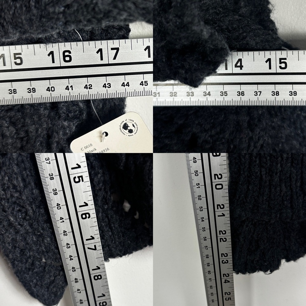 Free People Avery Cardigan Sweater Cropped Womens Size Small NEW NWT Wool Black - Picture 15 of 16